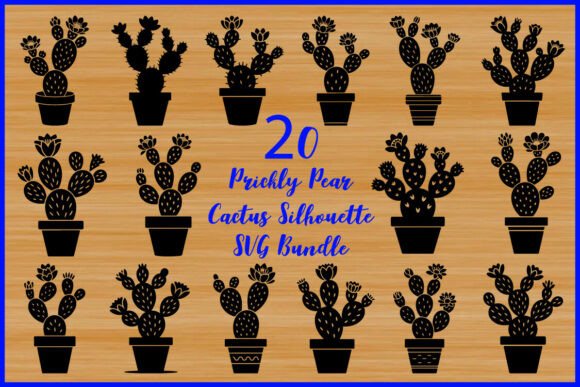 20 Prickly Pear Cactus Silhouette: Elevating Desert-Inspired Craft Projects