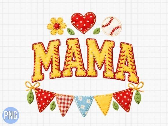 Baseball Mama Stitch Flower Design PNG: Integrating Premium Digital Assets into Your Creative Workflow