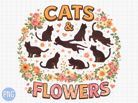 Cats and Flowers Retro Floral Cat PNG: A Guide to High-Quality Digital Design