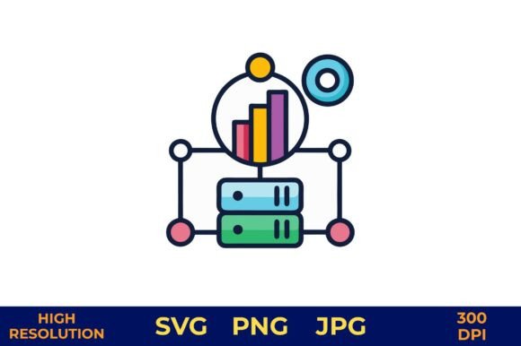 Enhancing Business Reports with High-Quality Data Analytics Icon with Charts