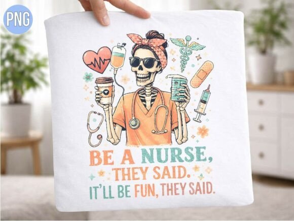 Funny Nurse Life Skeleton Coffee PNG: Blending Humor with High-Quality Digital Design