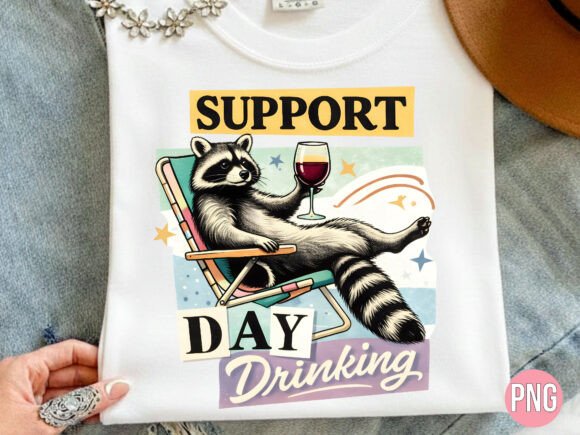 Funny Support Day Drinking Raccoon PNG Guide