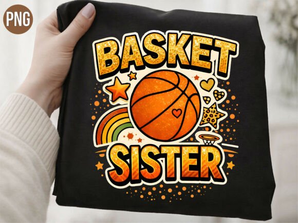 Glitter Basketball Sister Sport PNG: Elevating Your Creative Projects with Precision