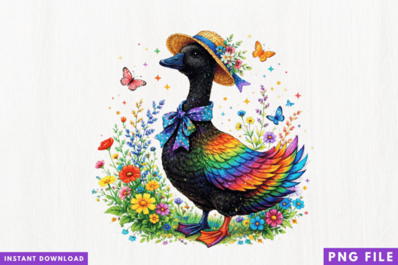 Rainbow Duck Sublimation PNG Rainbow: A Strategic Asset for Creative Commerce