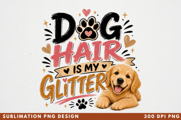 Understanding the Appeal and Utility of the Dog Hair is My Glitter PNG T‑shirt Design